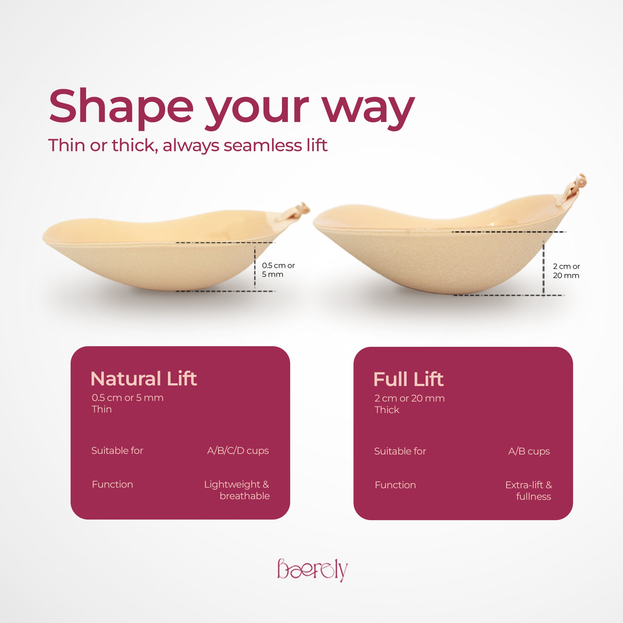 Baerely Curve Adhesive Strapless Bra